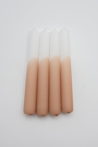 Half dipped dining candles