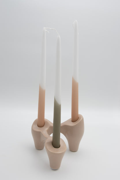 Candle holder Laia Grey Sand