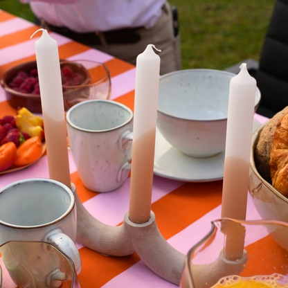 Half dipped dining candles